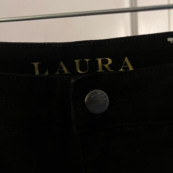 Laura Black Boot Cut Jeans with Bling Piping - Picture 2 of 6